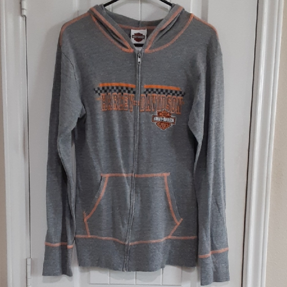 Harley-Davidson Mackinac Island, Michigan Vintage Y2K Heather Gray Hoodie. Small